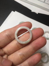Load image into Gallery viewer, 100% natural type A icy watery green/white/yellow/purple jadeite jade band ring group R111

