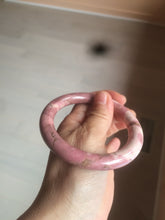 Load image into Gallery viewer, 58mm 100% natural rose pink round cut rose stone (Rhodonite)bangle sy4
