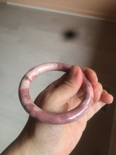 Load image into Gallery viewer, 58mm 100% natural rose pink round cut rose stone (Rhodonite)bangle sy4
