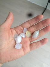 Load image into Gallery viewer, 100% natural type A jadeite jade icy watery Willow leaf/petal/peach pendant group AC79
