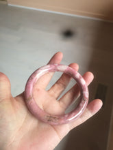 Load image into Gallery viewer, 58mm 100% natural rose pink round cut rose stone (Rhodonite)bangle sy4
