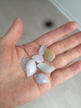 Load image into Gallery viewer, 100% natural type A jadeite jade icy watery Willow leaf/petal/peach pendant group AC79
