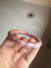 Load image into Gallery viewer, 58mm 100% natural rose pink round cut rose stone (Rhodonite)bangle sy4
