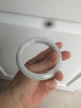 Load image into Gallery viewer, 57mm certified 100% natural type A light green/white jadeite jade bangle AX83-5063
