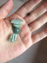 Load image into Gallery viewer, 100% natural type A jadeite jade icy watery Willow leaf/petal pendant group AC82
