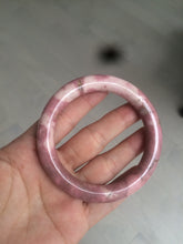Load image into Gallery viewer, 58mm 100% natural rose pink round cut rose stone (Rhodonite)bangle sy4
