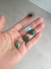 Load image into Gallery viewer, 100% natural type A jadeite jade icy watery Willow leaf/petal pendant group AC82
