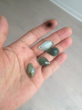 Load image into Gallery viewer, 100% natural type A jadeite jade icy watery Willow leaf/petal pendant group AC82
