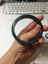 Load image into Gallery viewer, 60.6mm Certified Type A 100% Natural dark green/blue/gray/black Guatemala Jadeite bangle PJ135-1486
