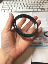 Load image into Gallery viewer, 60.6mm Certified Type A 100% Natural dark green/blue/gray/black Guatemala Jadeite bangle PJ135-1486
