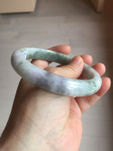 Load image into Gallery viewer, 66.5mm certified 100% natural Type A ligit green purple white gray Breeze of Provence series(普罗旺斯的风)  jadeite jade bangle AZ171-1025
