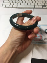 Load image into Gallery viewer, 60.6mm Certified Type A 100% Natural dark green/blue/gray/black Guatemala Jadeite bangle PJ135-1486
