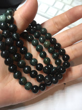 Load image into Gallery viewer, AllaboutjadeCanada.com only. 6.5-7.5mm 100% natural black/blue/green/brown(Wuji, Mocui) jadeite jade beads bracelet AK8 (Add on item, not sale individually. ) .
