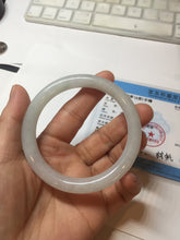 Load image into Gallery viewer, 56.5mm Certified Type A 100% Natural light green/purple/white round cut Jadeite bangle PD105-4910
