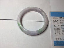 Load image into Gallery viewer, 59.5mm certified 100% natural Type A sunny green/purple white jadeite jade bangle PC197-1217
