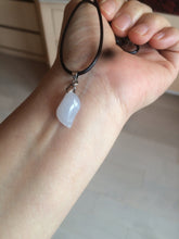 Load image into Gallery viewer, 100% natural type A jadeite jade icy watery Willow leaf/petal/peach pendant group AC79
