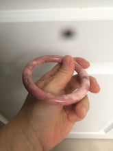 Load image into Gallery viewer, 58mm 100% natural rose pink round cut rose stone (Rhodonite)bangle sy4
