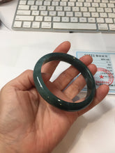 Load image into Gallery viewer, 60.5mm Certified Type A 100% Natural dark green/blue/gray/black Guatemala Jadeite bangle PJ136-1477
