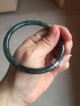 Load image into Gallery viewer, 61mm Certified Type A 100% Natural light green/blue/gray Guatemala slim round cut Jadeite bangle BP198-2051
