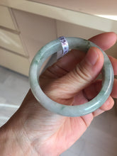 Load image into Gallery viewer, 52.3mm Certified Type A 100% Natural light green white Jadeite bangle PB290-3360
