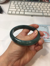 Load image into Gallery viewer, 60.5mm Certified Type A 100% Natural dark green/blue/gray/black Guatemala Jadeite bangle PJ136-1477
