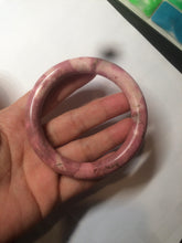 Load image into Gallery viewer, 58mm 100% natural rose pink round cut rose stone (Rhodonite)bangle sy4
