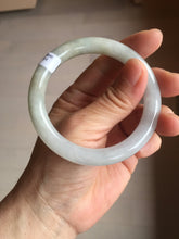 Load image into Gallery viewer, 53.4mm certified 100% natural Type A gray green white purple round cut jadeite jade bangle AA122-4914
