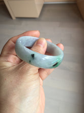 Load image into Gallery viewer, 49mm Certified Type A 100% Natural sunny purple white Jadeite Jade bangle PJ110-1021
