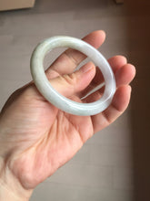 Load image into Gallery viewer, 53.4mm certified 100% natural Type A gray green white purple round cut jadeite jade bangle AA122-4914

