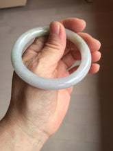 Load image into Gallery viewer, 53.4mm certified 100% natural Type A gray green white purple round cut jadeite jade bangle AA122-4914
