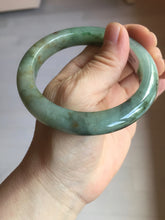 Load image into Gallery viewer, 58.5mm Certified 100% natural Type A dark green/sunny green/black/red/brown jadeite bangle PD85-9801
