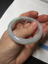 Load image into Gallery viewer, 51mm certified Type A 100% Natural green/purple/white oval Jadeite Jade bangle BM59-0262
