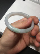 Load image into Gallery viewer, 51mm certified Type A 100% Natural green/purple/white oval Jadeite Jade bangle BM59-0262
