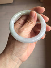 Load image into Gallery viewer, 53.4mm certified 100% natural Type A gray green white purple round cut jadeite jade bangle AA122-4914
