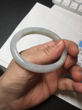 Load image into Gallery viewer, 51mm certified Type A 100% Natural green/purple/white oval Jadeite Jade bangle BM59-0262

