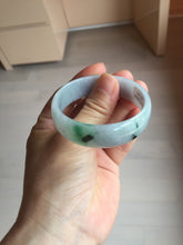 Load image into Gallery viewer, 49mm Certified Type A 100% Natural sunny purple white Jadeite Jade bangle PJ110-1021
