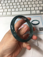 Load image into Gallery viewer, 60.5mm Certified Type A 100% Natural dark green/blue/gray/black Guatemala Jadeite bangle PJ136-1477

