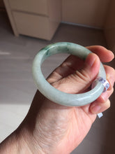 Load image into Gallery viewer, 52.3mm Certified Type A 100% Natural light green white Jadeite bangle PB290-3360
