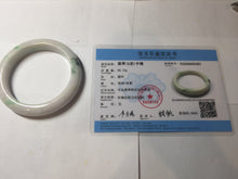 Load image into Gallery viewer, 59.3mm 100% Natural type A sunny green purple white Jadeite Jade bangle PE43-5481
