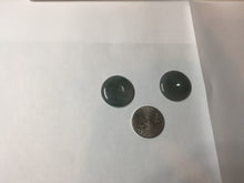 Load image into Gallery viewer, 21.6mm Type A 100% Natural oily dark green gray black(老油青) Jadeite Jade Safety Guardian Button donuts couple pendant PB196
