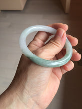 Load image into Gallery viewer, 54.4mm certified 100% natural Type A light green white purple round cut jadeite jade bangle AA121-4903
