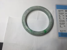 Load image into Gallery viewer, 58mm certified 100% natural type A sunny green/purple/white/gray jadeite jade bangle PJ69-2986
