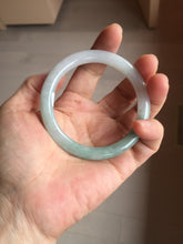 Load image into Gallery viewer, 54.4mm certified 100% natural Type A light green white purple round cut jadeite jade bangle AA121-4903
