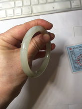 Load image into Gallery viewer, 53.6mm Certified 100% Natural icy watery Crystal Sugar Yellow White(黄冰糖) Nephrite Bangle HN156-9688
