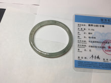 Load image into Gallery viewer, 52mm Certified Type A 100% Natural icy watery light green/dark green/black oval Jadeite bangle PD108-8546
