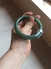 Load image into Gallery viewer, 56.3mm certified 100% Natural dark green black (碧玉) nephrite Jade bangle HT104-1584
