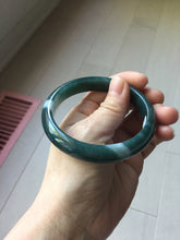 Load image into Gallery viewer, 58.9mm Certified Type A 100% Natural dark green/blue/gray/black Guatemala Jadeite bangle PJ134-1481
