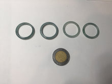 Load image into Gallery viewer, 17.9mm 7 3/4 100% natural type A icy watery green/blue/white Guatemala jadeite jade band ring group  BP76(12-15)
