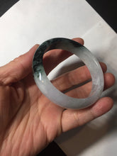 Load image into Gallery viewer, 53.4mm Certified Type A 100% Natural light purple/dark green jadeite Jade bangle BM60
