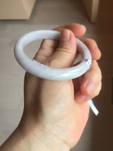 Load image into Gallery viewer, 53.5mm certified 100% natural light green purple slim jadeite jade bangle PC39-4034
